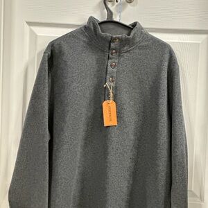 Stetson Charcoal Button-Up Sweater